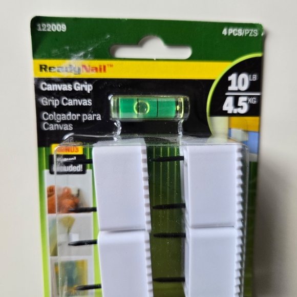 🌺(2for$10) Hillman 4-Count Canvas Hanger with Level - Picture 3 of 5